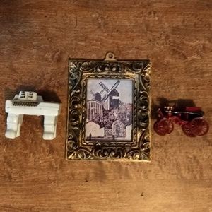 Miniature Windmill Pic, Piano & Horse Drawn Pumper